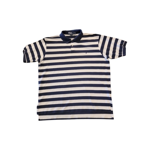 Ralph Lauren Other - VTG Polo Ralph Lauren Polo Shirt Mens XXL Navy White Stripes Condition Issues